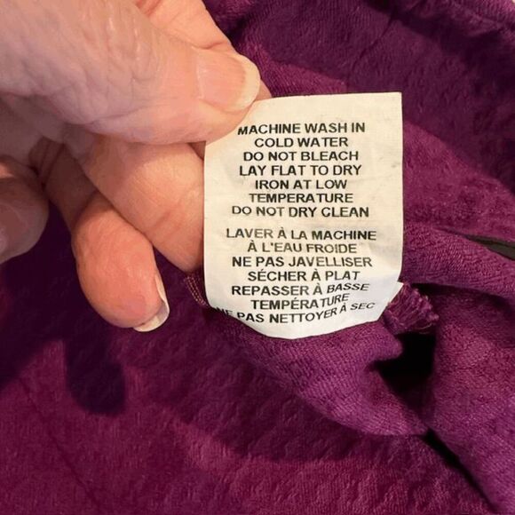 Margaret M Stretch Pencil Skirt Textured Magenta Pull On Size XS - Picture 5 of 7